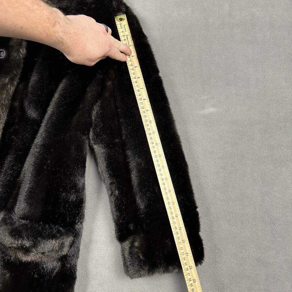 Vintage Women’s Tissavel France Faux Fur Chocolate Brown Union Made Size M - Picture 11 of 15